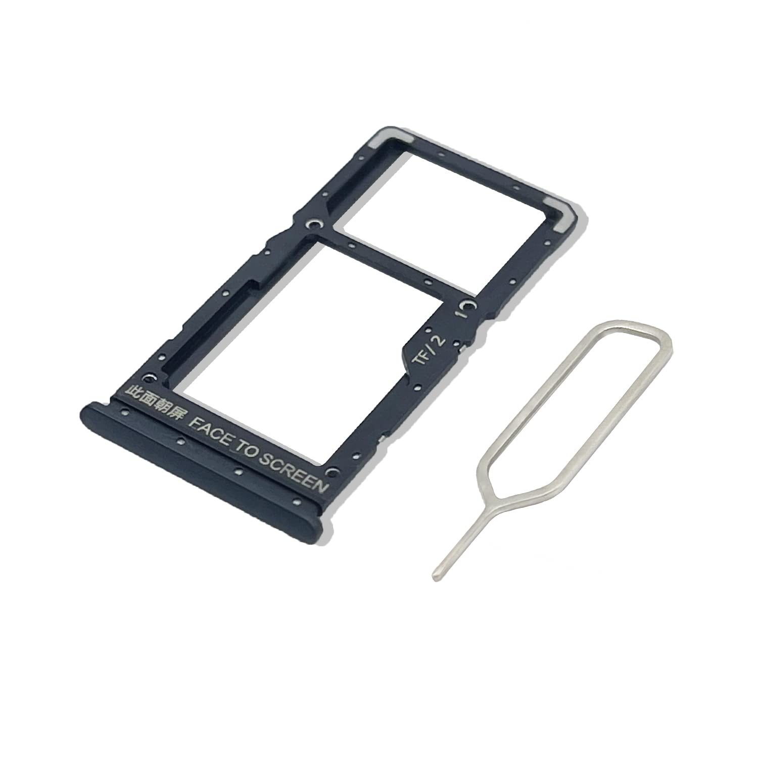 Eonpam Original DUAL SIM Card Slot Tray Holder Replacement for (Xiaomi Redmi Note 10 5G) Incl SIM Pin (Gray)