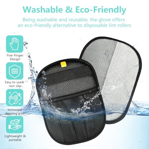 New Upgrade Pet Hair Removal Glove for Dogs & Cats, Electrostatic Reusable Magic Brush Removal Glove, Washable Pet Hair Remover Tool for Clothing, Sofa, Rug, Auto Interior