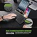 Bluetooth Keyboard, Jelly Comb BK230 Dual Channel Multi-Device Universal Wireless Bluetooth Keyboard Rechargeable with Sturdy Stand for Tablet Smartphone PC Windows Android iOS Mac (Black and Green)