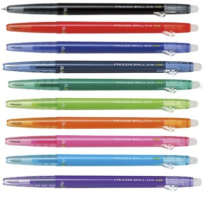Pilot Frixion Ball Slim 038 Retractable Erasable Gel Ink Pen Extra Fine Point 0 38mm 10 Color Set Buy Online In Bahamas At Bahamas Desertcart Com Productid