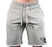 Monsta Clothing Co. Men's Workout (Muscle Symbol) Gym Sweat Shorts (G:GY-A:BK) Grey/Black
