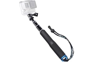 Trehapuva Selfie Stick, 28” Extension Stick Monopod Adjustable Pole Waterproof Hand Grip Compatible for Go Pro Hero 12 11 10 9 8 7 6 5 4 Session, AKASO, Xiaomi Yi, SJCAM and More