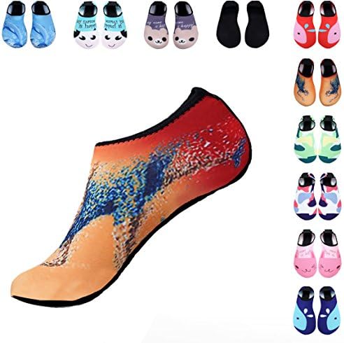Water Shoes for Women Men Kids,YOOKOO Durable Sole Barefoot Water Skin Shoes Aqua Socks For Beach Pool Sand Swim Surf Yoga Water Aerobics