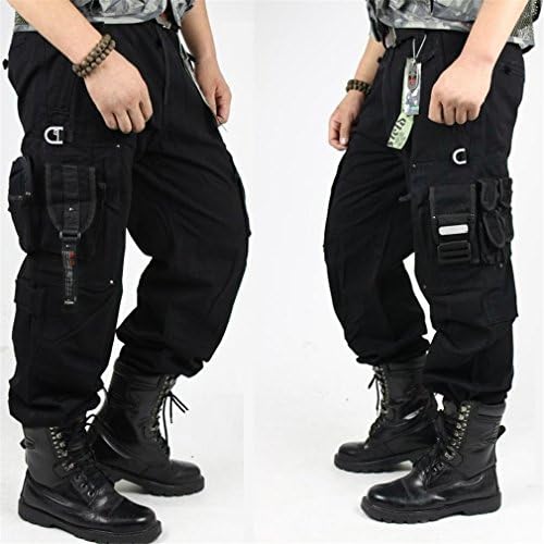 YShowntide CARGO PANTS Men's Army Clothing TACTICAL MILITARY Knee Pad Straight Trousers