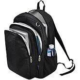 NGIL Glitter Performance Large Canvas Sports Backpack, Dance Backpack, Gymnastics, Cheerleader Essential Backpacks (Glitter-Black)