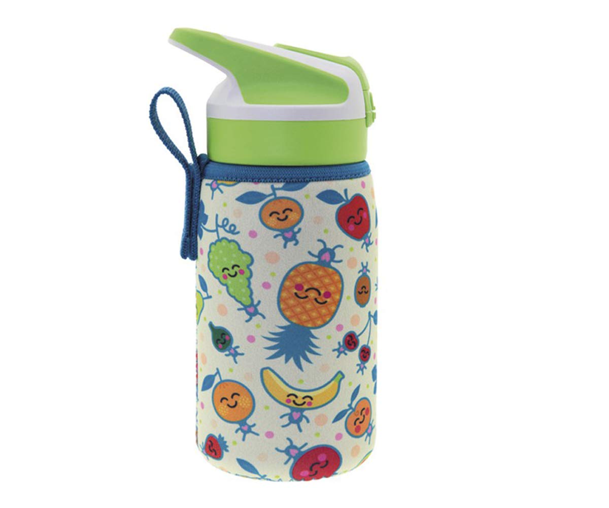 LAKEN 1 x AC Insulated Bottle 0.35 L Summit + F.Neop. LJ-Fruitutitos, Metal, Multicoloured, 0.35 L