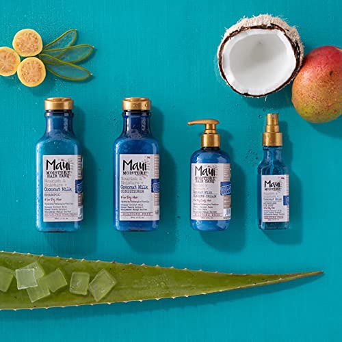 MAUI MOISTURE NOURISH & MOISTURE + COCONUT MILK SHAMPOO + CONDITIONER TO HYDRATE AND DETANGLE CURLY HAIR, LIGHTWEIGHT DAILY MOISTURIZING SHAMPOO, VEGAN, SILICONE & PARABEN-FREE, 13 FL OZ