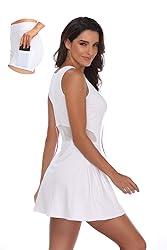 PCGAGA Women's Tennis Dress with Separate Shorts