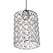 Globe Electric 65012 Trenton 1-Light Mini Pendant, Caged Crystal Shade, Polished Chrome Finish