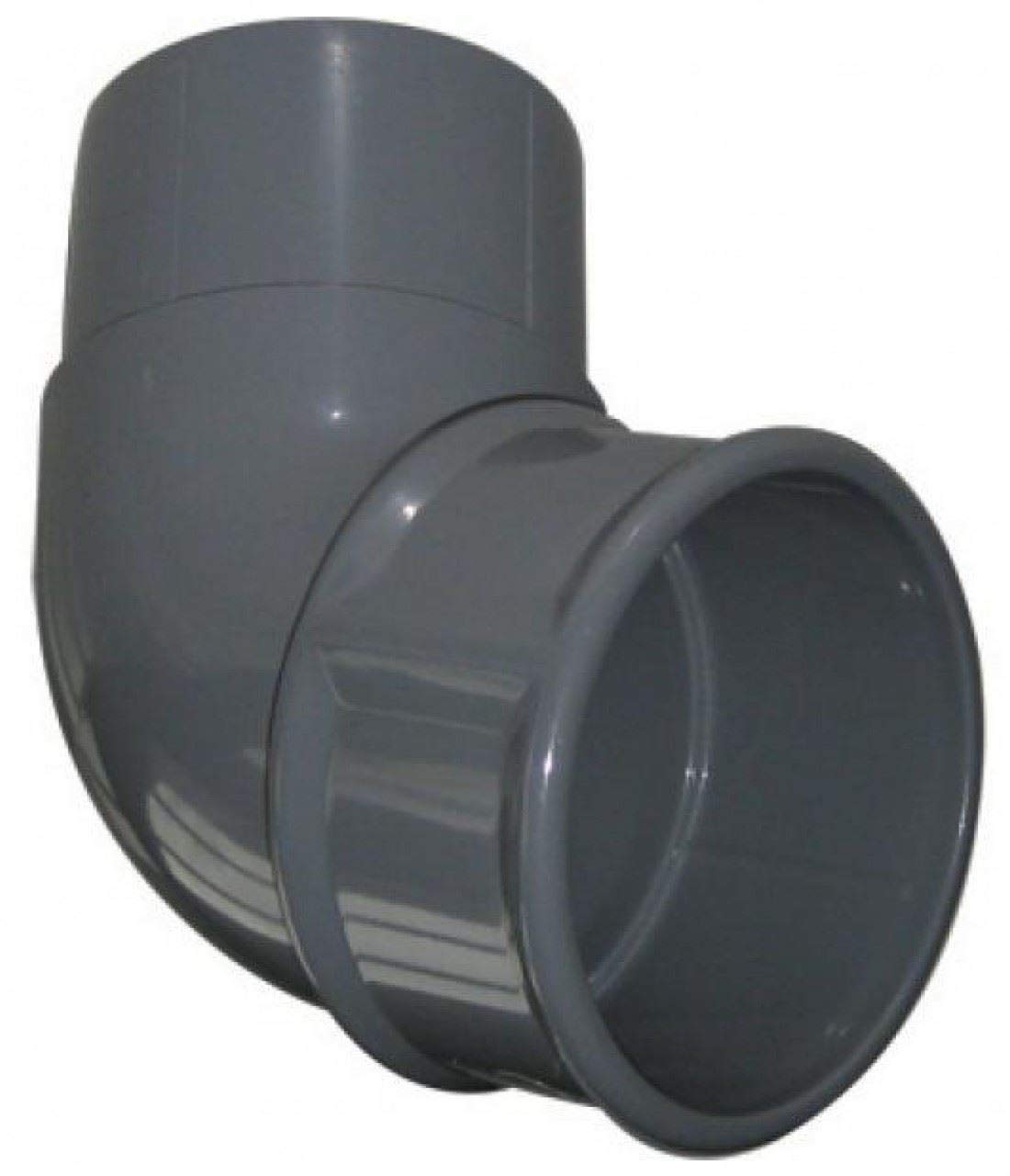 FLOPLAST 68mm Round Gutter Pipe 112 Degree Offset Bend - Grey - Pack of 2