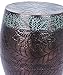 BIRDROCK HOME Steel Garden Stool - Metal Seat - End Table - Decorative Plant Stand - Floral Design - Indoor or Outdoor Use