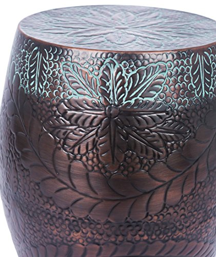 image for BIRDROCK HOME Steel Garden Stool | Metal Seat | End Table | Decorative