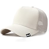 Hotme Oversize XXL Baseball Cap, Extra Large High Crown Hat for Big Heads 23.6"-25.6", Adjustable Plain Mesh Back Trucker Hat