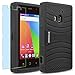 Coolpad ROGUE / 3320A Case, INNOVAA Turbulent Heavy Duty Shockproof Kickstand Dual-Layer Rugged Armor Case W/ Free Screen Protector & Touch Screen Stylus Pen - Black