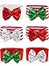 Tatuo 6 Pieces Christmas Glitter Bows Baby Girl Headbands Sequin Head Wraps Hair Accessories for Toddlers Infants Newborns