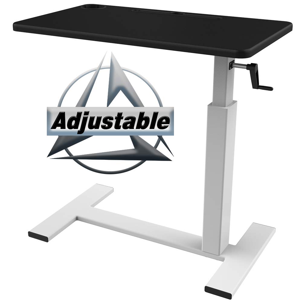 Buy Overbed Table with Wheels, Balee Hospital Bed Table by Crank Height
