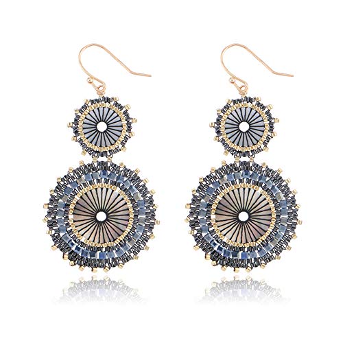 Drop Earrings for Women, Badu Pure Handmade Earrings Bohemian Acrylic Dangle Beads Earrings Best Christmas Gift