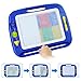 Toch Magnetic Drawing Board, Colorful Doodle Board Erasable Drawing Gift for Kids Boy Girl, Blue