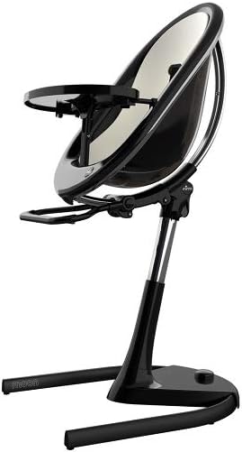 Mima Moon 2G Complete High Chair in Black with Snow White Seat Pad