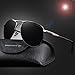 MERRY'S Classic Brand Driving Polarized Sunglasses For Men Defending Coating Lens Driving Shades S8712 (Silver&Black, 62)