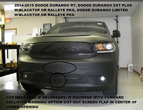 Lebra 2 Piece Front End Cover Black - Car Mask Bra - Fits - 2014-2015 Dodge Durango R/T Only
