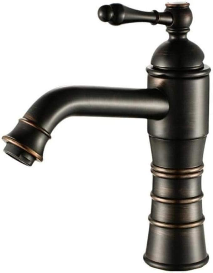 Grifo Lavabo Grifos De Latón Negro Montado En La Cubierta Del Baño