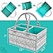 Senrokes Baby Diaper Caddy Organizer - Nursery Storage Portable Diaper Caddy Baby Shower Gift Baskets with Changeable Insert for Baby Diapers, Wipes and Toys to Household, Car and Travel.(Grey)