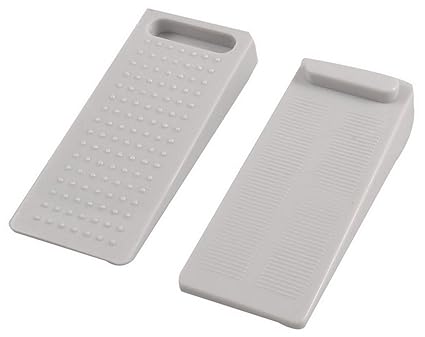 Km Set Of 2 Stackable Non-Slip Rubber Wedge Door Stoppers - To Stop Or Jam Doors (Colors May Vary)