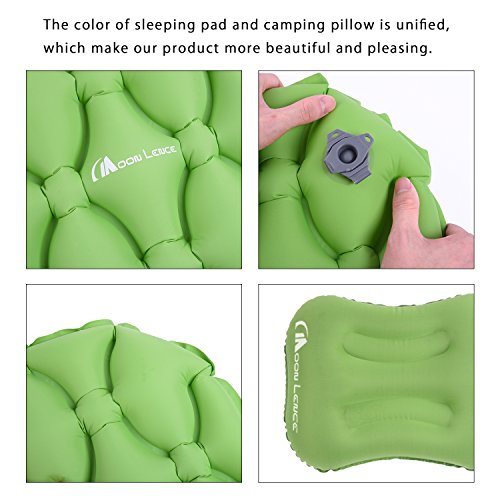 MOON LENCE Sleeping Pad with Camping Pillow for Camping Backpacking Ultralight Compact Air Pad Inflatable Lightweight Sleeping Mat Portable Outdoor Hiking Mattress