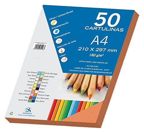 Dohe – Pack of 50 Pieces of Card, A4 Orange