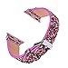 iiteeology Bling Band Compatible with Apple Watch Band 41mm 40mm 38mm, Leather Glitter Band for iWatch Series 9/8/7/6/5/4/3 - HotPink