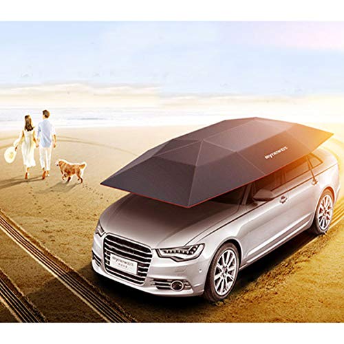 Exterior Accessories Portable Semi-auto Outdoor Car Umbrella Sunshade Roof Cover Tent Protection - (Color: Silver) - Thumbnail 6