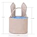 Easter Egg Basket for kids Bunny Burlap Bag to Carry Eggs Candy and Gifts (Blue)