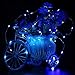 Solar String Lights,200 LED Solar Lights Outdoor 8 Modes Blue Christmas Lights Waterproof Solar Fairy Lights for Pool Garden Patio Wedding Party Christmas Holiday Outdoor Decorative