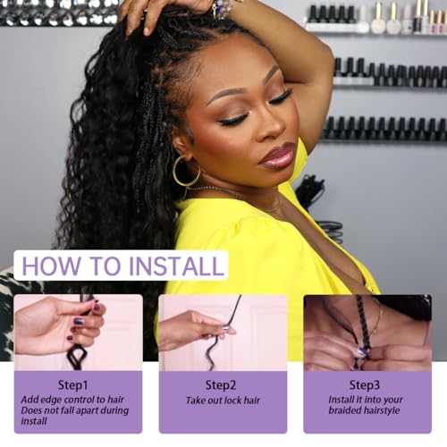 YWIGS Loose Deep Wave Boho Human Hair 100% Human Hair for Boho Braids No Weft Bulk Human Hair for Braiding 100G NC 18inch