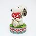 Peanuts by Jim Shore Snoopy Holding Heart Stone Resin Figurine, 4.25”