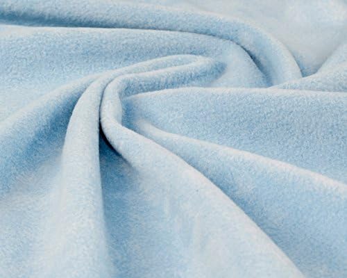 Antipill polar fleece fabric plush Warm soft baby clothing pet bedding sewing hobby craft soft toy shawl scarf hat pram blanket material - Sky Blue - 1MTR