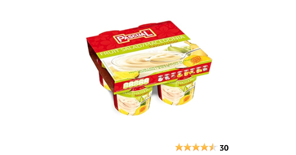 Pascual Yogur Sabor a Macedonia - Paquete de 4 x 125 gr ...