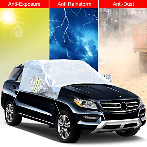 Car Snow Cover Automotive Windshield Snow Covers Windproof Dustproof Rainproof Car Covers Sun Shade Protector Snow Ice Frost Protectors Snow Wiper Ice Removal with Mirror Snow Cover