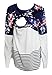 Amazing Speed Women's Casual Breastfeeding Shirt Back Lace Long Sleeve Maternity Nursing Tops (Flowers, XL)
