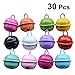 VOSAREA Christmas DIY Crafts,30pcs 22mm Colorful Painted Jingle Bell Metal Round Mini Bells Jewelry Ornaments Xmas Decor Pendants for Party