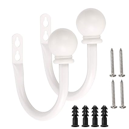 Bstkey A Pair Of Lightweight Metal Curtain Hooks Retro Wall