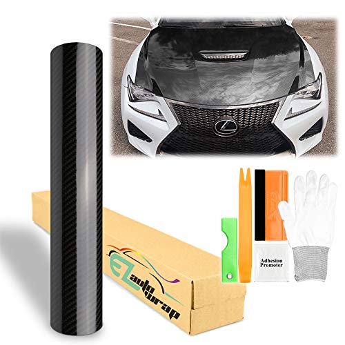 5FTX6FT Black7D Textured Carbon Fiber Black Vinyl Wrap Sticker Bubble Free Air Release DIY