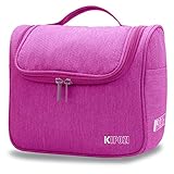 KIPOZI Hanging Toiletry Bag for Men & Women Rugged & Water Resistant with Mesh Pockets & Sturdy Hook Travel Shower Bag