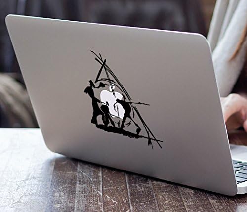 Harry Potter Deathly Hallow The Tale of The Three Brothers Die-Cut Vinyl Decal Sticker (Black)