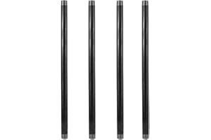 GeilSpace 3/4" × 30" Heavy Duty Pre-Cut Grey Metal Pipe, Industrial Steel Fits Standard 3/4 Inch Threaded Pipes and Fittings - Vintage DIY Industrial Shelving (3/4" × 30", Grey)