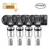 Autel Universal tpms Sensor MX-Sensor 315MHz&433MHz 2in1 TPMS Programmable Sensors for Tire Pressure Monitoring System (Metal Stem Qty of 4)