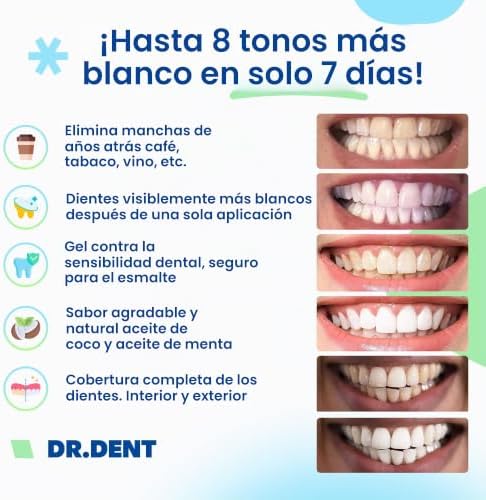Tiras blanqueadoras de dientes profesionales, 7 tratamientos, seguras para el esmalte, blanqueamiento dental no sensible, blanqueamiento sin ningún daño, paquete de 14 tiras + abridor de boca