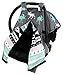 Dear Baby Gear - Baby Car Seat Canopy - Infant Car Seats Covers - Carseat Canopies for Boys and Girls - Toddler Carseat Cover with Snap Opening (Reversible Black, Grey, Mint Moose, Aztec 40