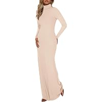 afrm regina maxi dress AFRM Women's Regina Long Sleeve Turtleneck Maxi Dress, Noir, X-Small at  Amazon Women's Clothing store